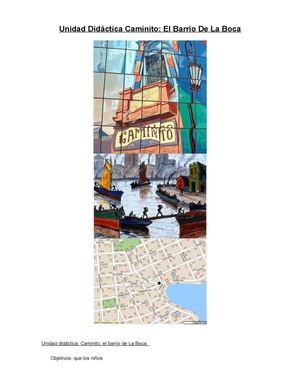 Unidad Didáctica Caminito: El barrio de La Boca 