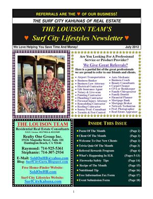 Surf City Lifestyles - July 2012 Edition