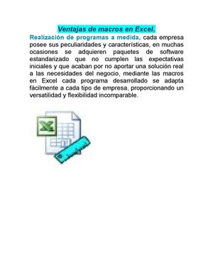 Ventajas de macros en Excel