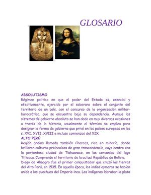 GLOSARIO DE HISTORIA