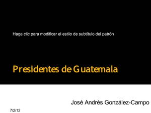 Presidentes Guatemala