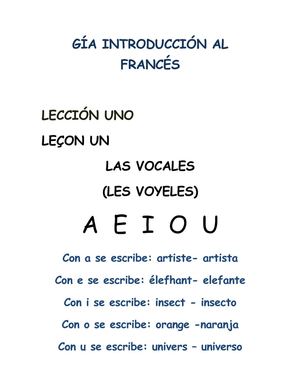 1 Guía de introducción al Francés