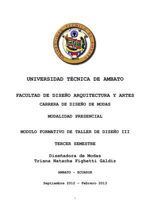 Modulo formativo de Diseño de Modas