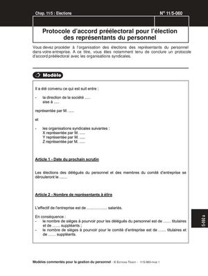 MODELE PROTOCOLE D'ACCORD PREELECTORAL.