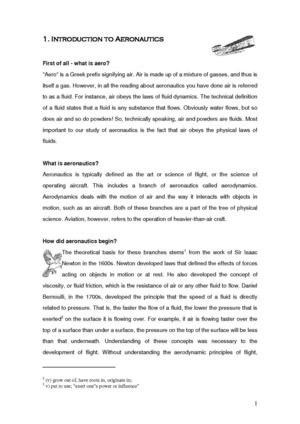 Introduction To Aeronautics