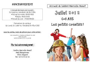 Programme JUILLET 2012 pour les 6-8 ans