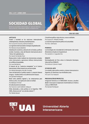 Sociedad Global Revista de relaciones internacionales y ciencias políticas