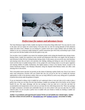 Perfect tour for nature and adventure lovers