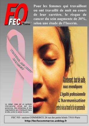 Affiche TRAVAIL DE NUIT DANGER 2012