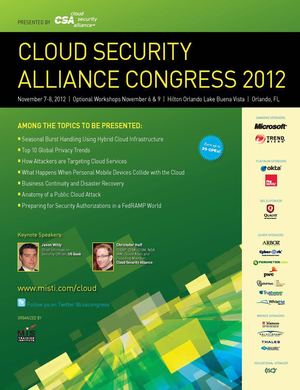 Cloud Security Alliance Congress 2012
