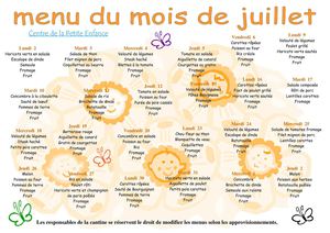 Menus Petite Enfance Juillet 2012