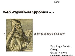 Textos y fragmentos de San Agustin Hipona