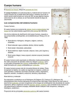el cuerpo humano