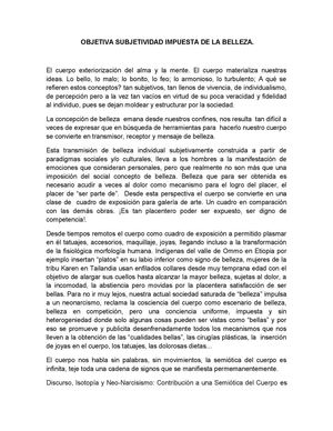 RELATORIA. EN DISCURSO, ISOTOPÍA Y NEO-NARCISISMO: CONTRIBUCIÓN A UNA SEMIÓTICA DEL CUERPO.  