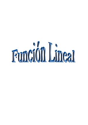 Función Lineal