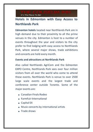 Hotels in Edmonton with Easy Access to Northlands Park