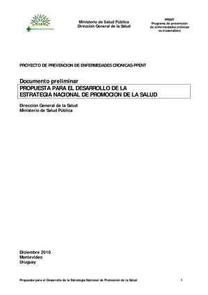 Estrategia Nacional Promoción de Salud