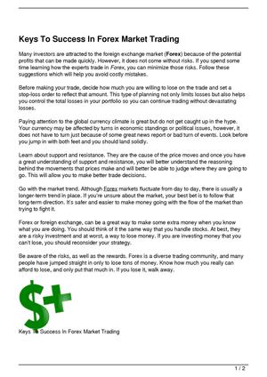 Calaméo - Keys To Success In Forex Market Trading