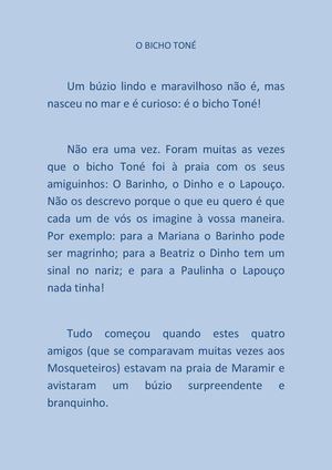 O BICHO TONÉ