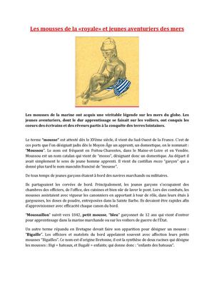 Les mousses de la Marine