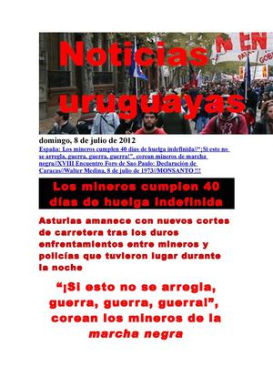 Noticias Uruguayas domingo 8 de julio del 2012