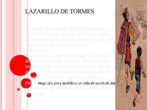 Lazarillo de tormes - novela picaresca 