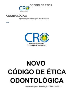 Novo Código de Ética Odontológica