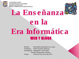 Web y Blogs para la educación