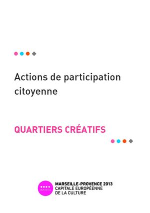Un projet participation MP2013 : Quartiers créatifs