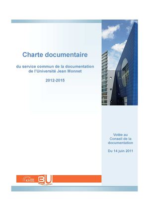 Charte documentaire BU 2012-2015