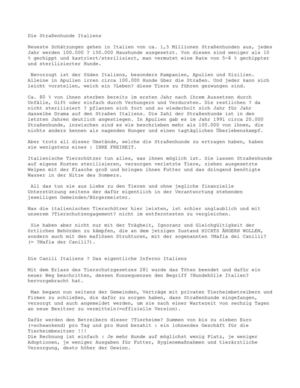 Die neue Kultur Italiens -  Die Hundehöllen/Canili in Italien