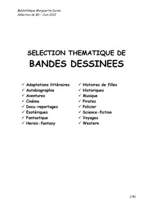 Des BD à (re)découvrir !!!