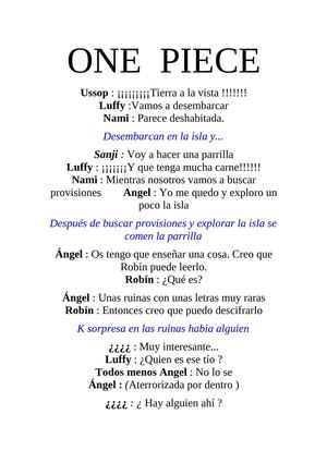 One piece mi version inventada