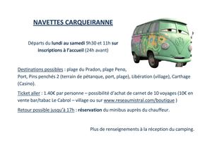 Navette - minibus Camping Les Arbousiers / Carqueiranne