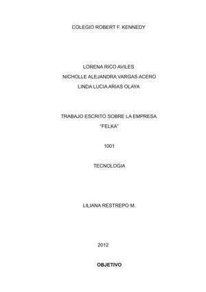 Fabrica Trabajo escrito