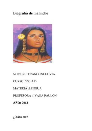 BIOGRAFIA DE MALINCHE 5º CAD