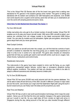 Virtual Pilot 3D Review