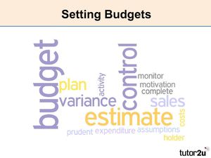 Chapter 14 Setting Budgets