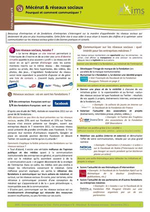 Fiche pratique - Mécénat & Réseaux sociaux