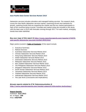 Asia-Pacific Data Center Services Market 2010