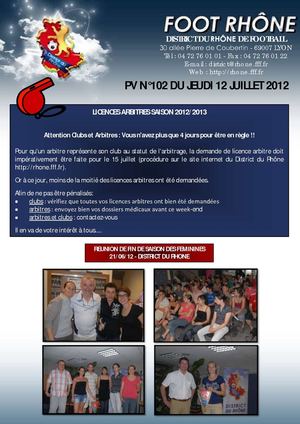 PV 102 du jeudi 12 juillet 2012