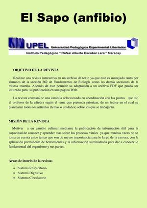 procesos vitales del sapo