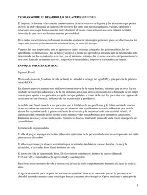 teorias sobre el desarrollo de la personalidad