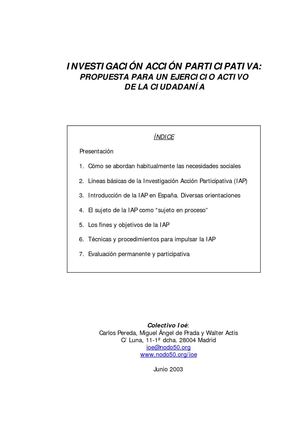 Investigación Acción participativa