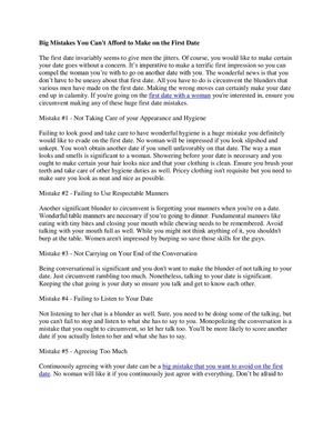Calaméo - Big Mistakes You Can't Afford to Make on the First Date