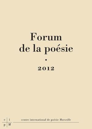 Forum de la poésie 2012