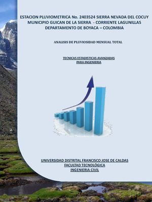 ANALISIS PLUVIOMETRICO SIERRA NEVADA DEL COCUY