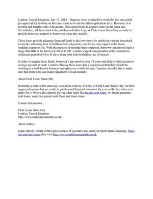 Cash Loans Same Day: Financial support to helpless