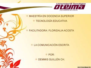 La Comunicación Escrita