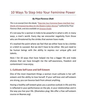 10 Ways To Step Into Your Feminine Power